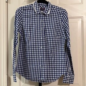 UNTUCKit Women's Blue and White Checkered Button Down Shirt 2